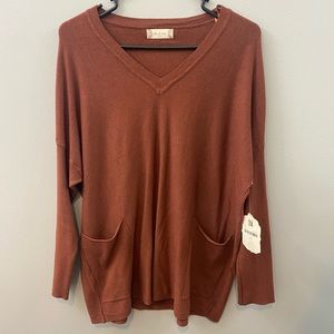 Altar’d State rust orange lightweight sweater